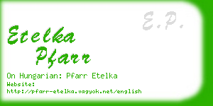 etelka pfarr business card